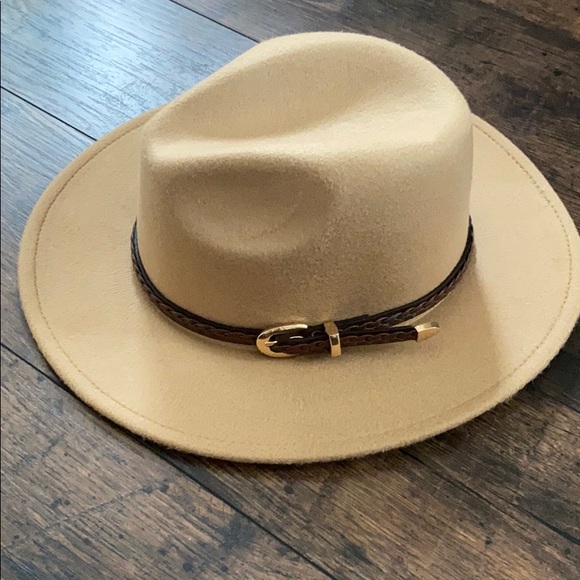 Camel Wool Felt Fedora Hat - Picture 3 of 5